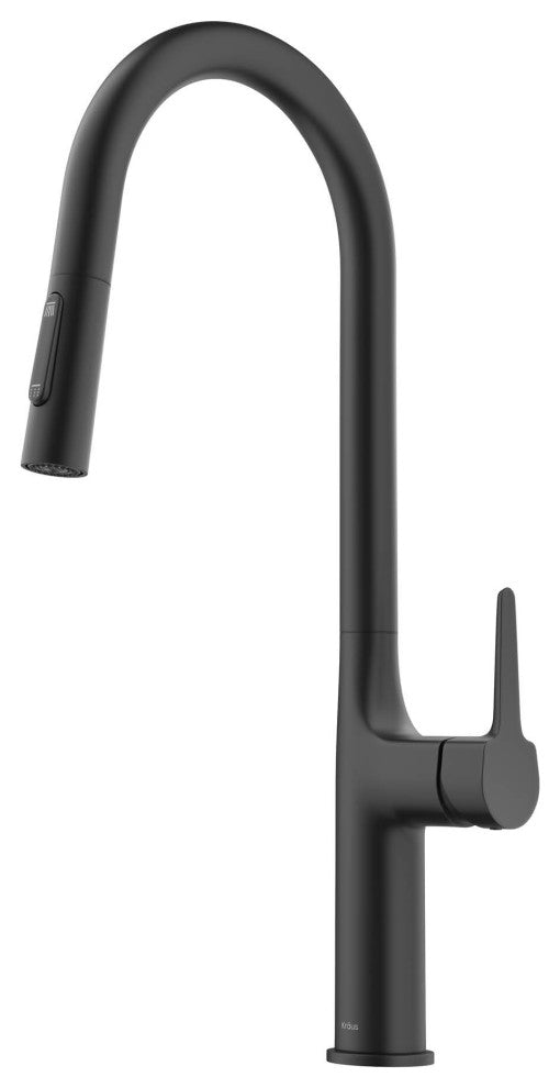 Oletto Pull-Down 1-Hole Kitchen Faucet, Matte Black, Model Kpf-3101mb