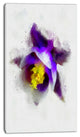 Blue Flower with Yellow Stigma, Floral Canvas Art Print, 16"x32"