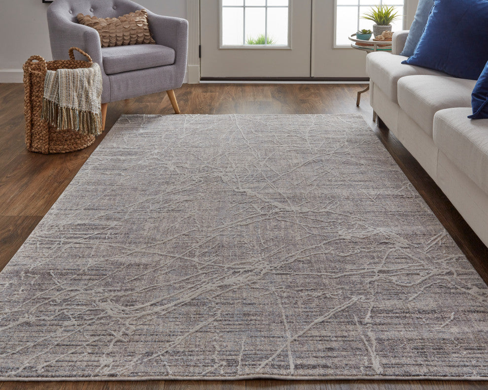 Weave & Wander Inger Marble Rug, Beige/Ivory, 5' x 8' Rug