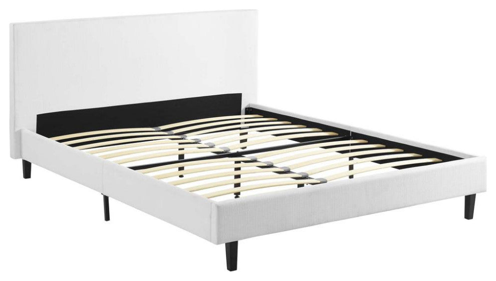 Anya Queen Bed, White