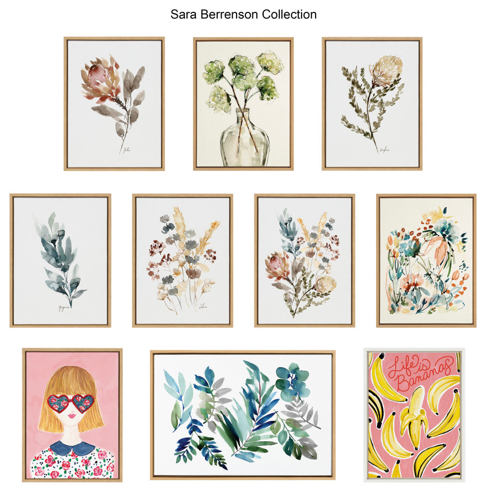 Blake Indigo Shells Framed Printed Acrylic by Sara Berrenson, Gray 24x24