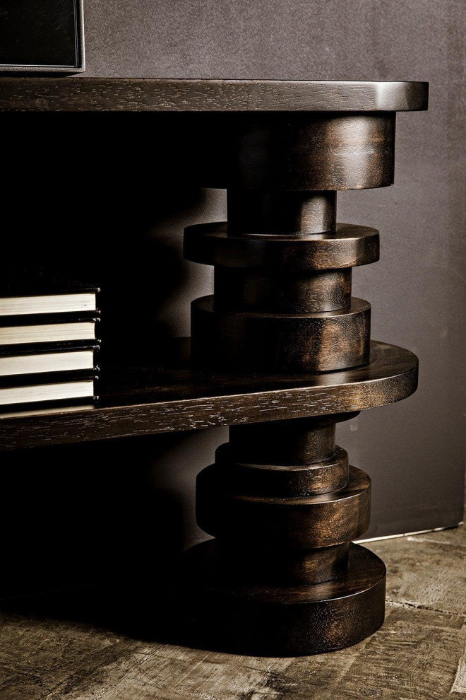 Fuller Ebony Walnut Veneer Console