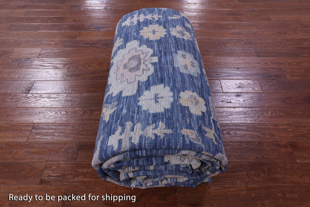 Turkish Oushak Handmade Wool Rug 10' 0" X 20' 1" - Q13395