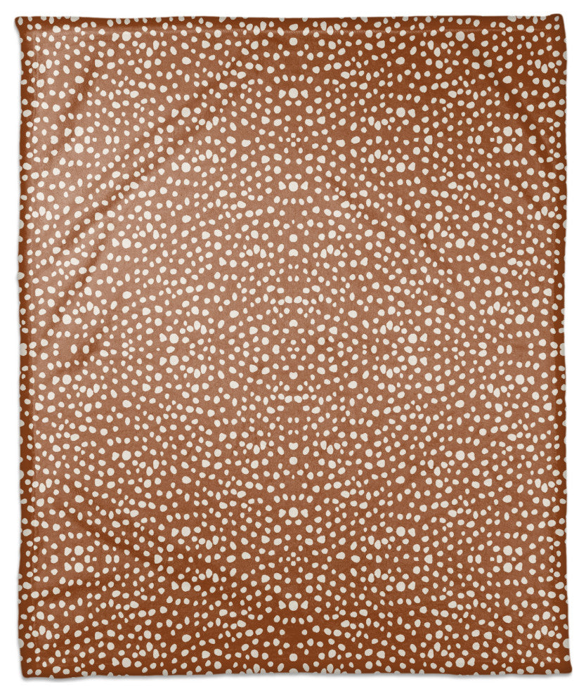 Terracotta Spots 50x60 Coral Fleece Blanket