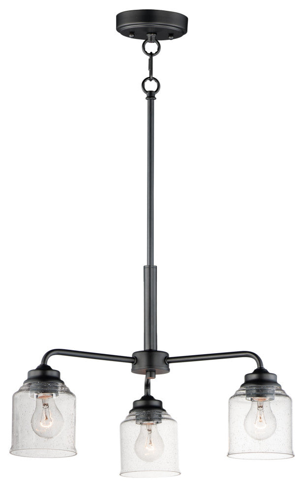 Maxim 12260CD Acadia 3 Light 20"W Chandelier / Semi-Flush Ceiling - Black