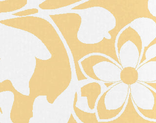 18"x30" Evelyn Floral Print Kitchen Towel, Yellow
