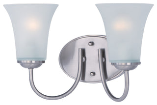 Maxim 10052 Logan 14"W Bath Light - Satin Nickel / Frosted Glass