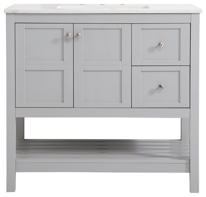 Tucker Grey 36" Single Sink Bathroom Vanity