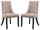 Modern Beige Reverie Dining Side Chair Set of 2