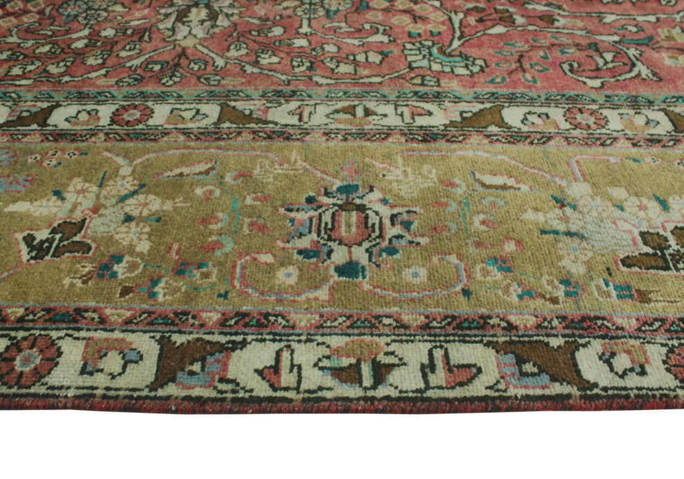 Fine Vintage Distressed Ashmath Red Rug