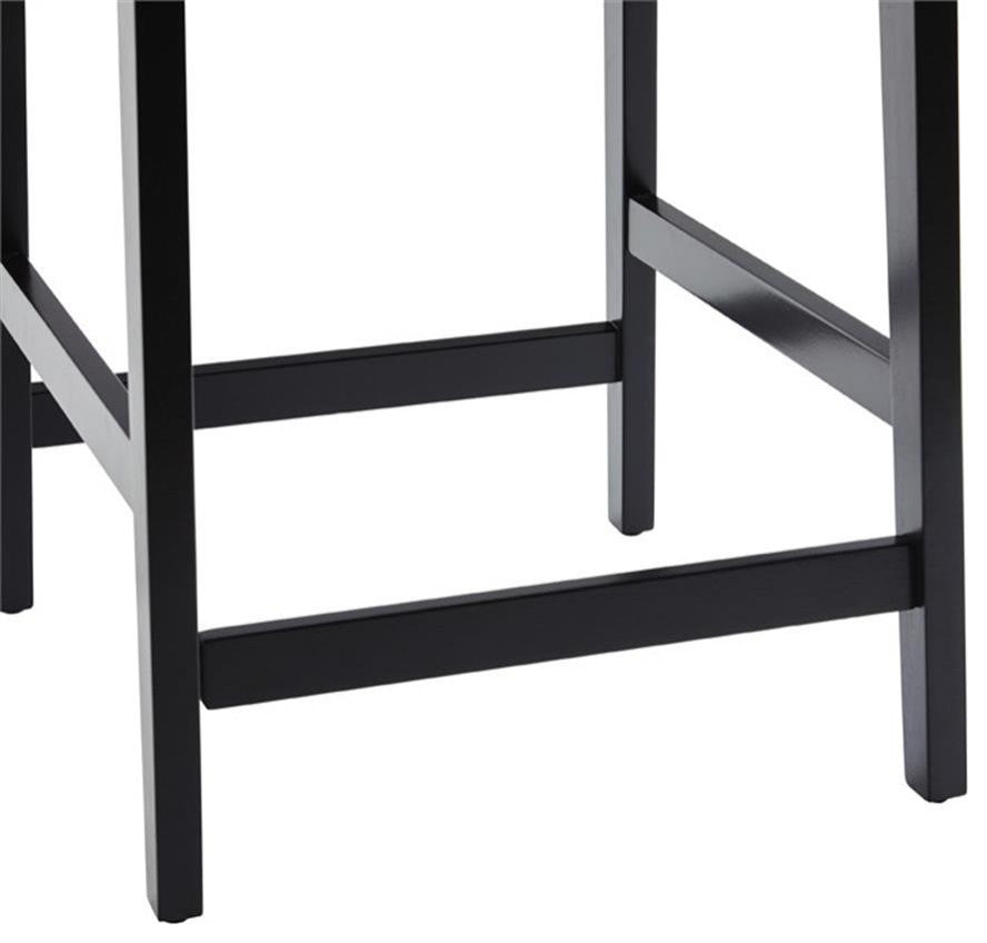Pemberly Row Modern Solid Wood Ladder-Back Counter Stool - Set of 2 - Black