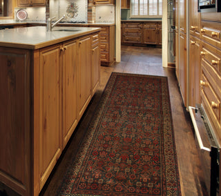 Semi Antique Mayerlin Blue/Beige Runner, 3'5x9'11