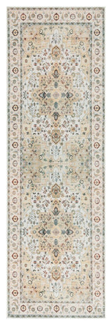 Safavieh Arizona Machine-Washable Collection ARZ126 Rug, Light Green/Beige, 2'6"x8'