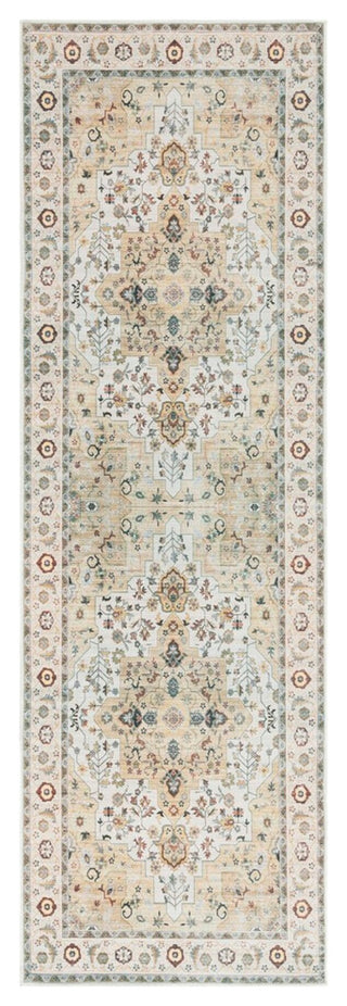 Safavieh Arizona Machine-Washable Collection ARZ126 Rug, Light Green/Beige, 2'6"x8'