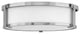 Hinkley Lowell 16" Md Flush Mount Ceiling Light, Chrome + Etched Opal Glass