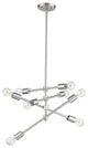 Calix 8-Light Satin Nickel Pendant