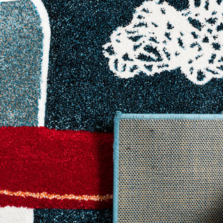 Safavieh Carousel Kids Collection CRK167N Rug, Navy/Ivory, 2'3" X 6'