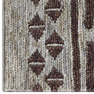 HAND KNOTTED SUMAK JUTE ECO-FRIENDLY SOLID AREA RUG,Brown Beige,Oriental,Outdoor, [Rectangle] 5'x8'