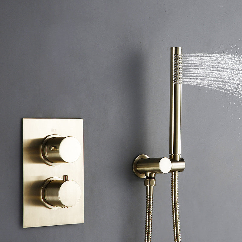 Wasser Solid Brass Complete Shower System, 10" Rain Shower Head
