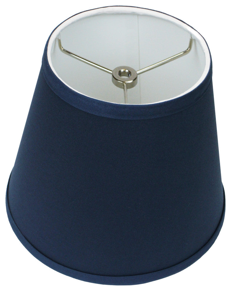 Fenchel Shades 6"x10"x8" Spider Attachment Empire Lamp Shade, Linen Navy