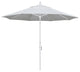 9' Matted White Collar Tilt Crank Aluminum Umbrella, Natural Pacifica