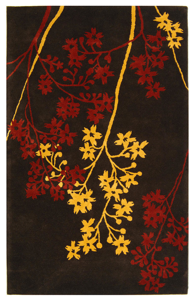 Safavieh Soho soh316a Floral Rug, Brown/Red, 7'6"x9'6"