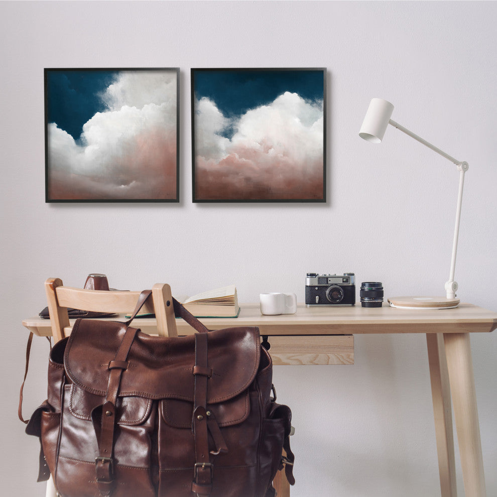 Flullfy Clouds Deep Blue Sky,17 x 17