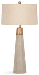 The Rowan Table Lamp French Country Beige Cement Base