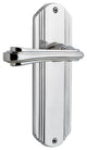 Deco Plate With Fleur Lever, Bright Chrome, Double Dummy, Non-Handed