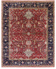 7' 11" X 10' 0" Persian Fine Serapi Handmade Wool Rug - Q14685