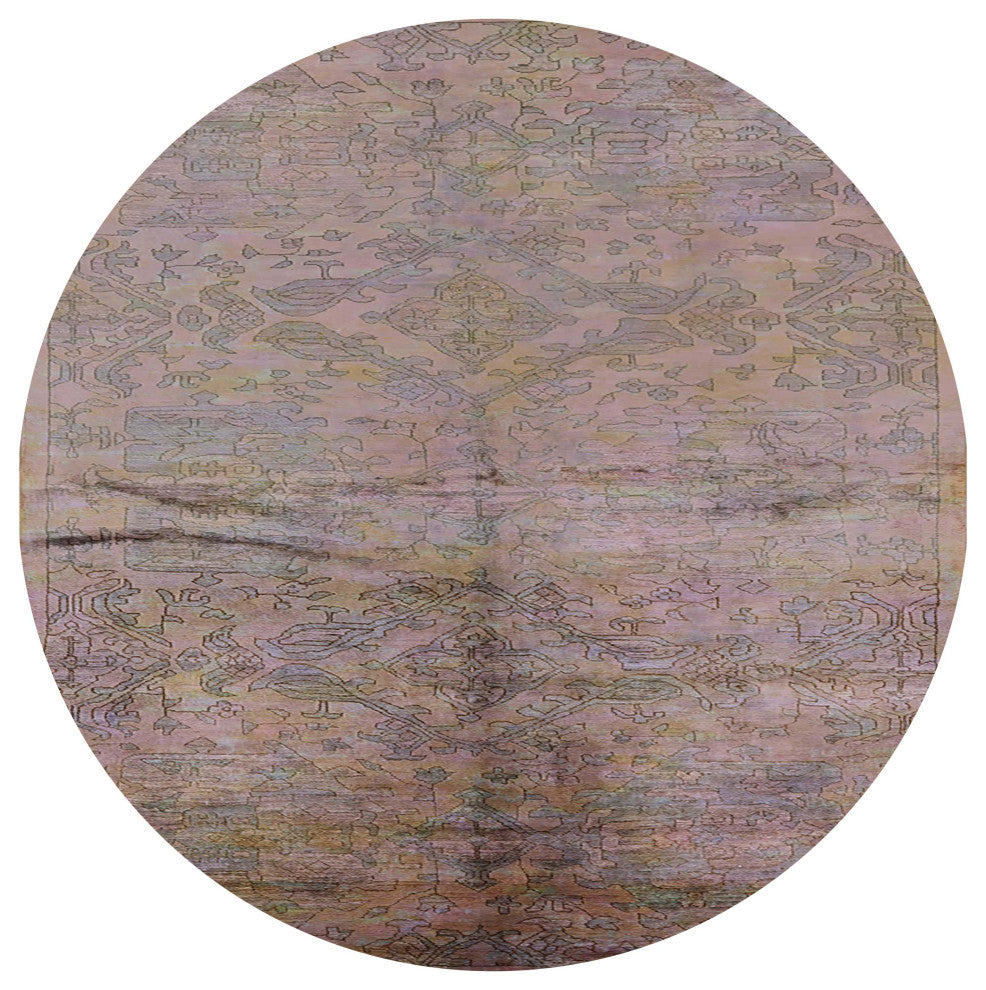 Ahgly Company Indoor Round Mid-Century Modern Area Rugs, 7' Round