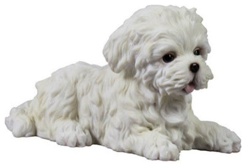 Maltese Puppy Dog Figurine