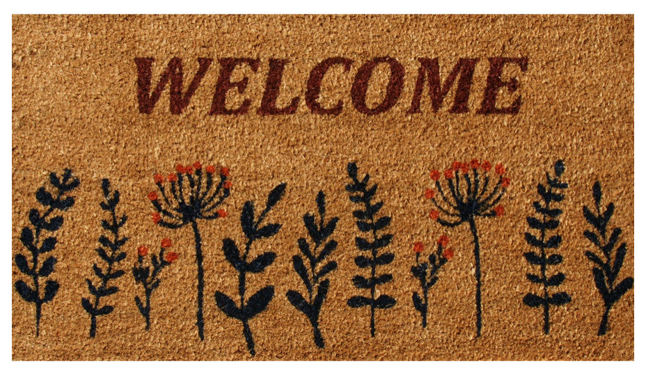 Rubber-Cal "Wildflower Meadow" Welcome Flower Doormat 15mm X 18" X 30"