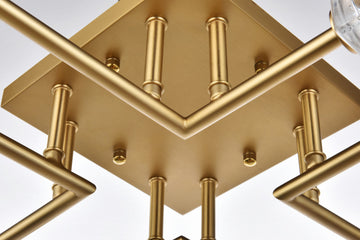 32" Flush Mount, Satin Gold
