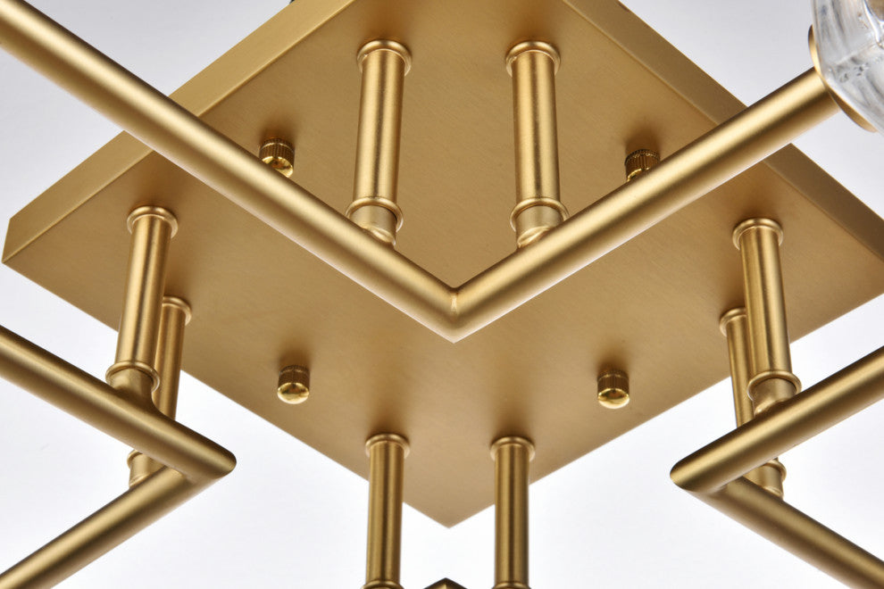32" Flush Mount, Satin Gold