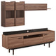 Visionary 2 Piece Entertainment Center Walnut Black