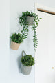 Melia Woven Jute Hanging Basket with Handle 4.6 x 5.2 x 4.8in. Slate