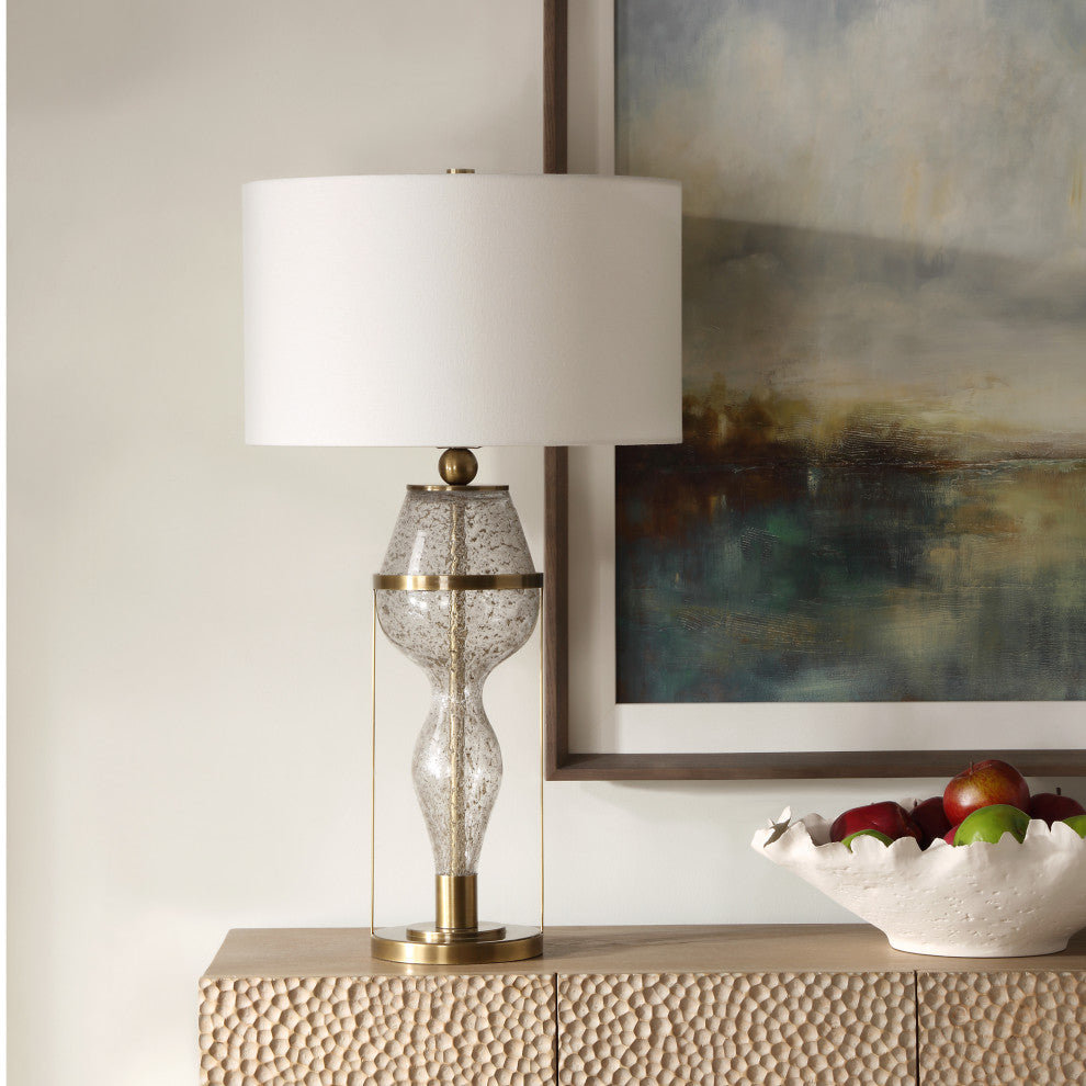 Uttermost Out Of Time Seeded Glass Table Lamp