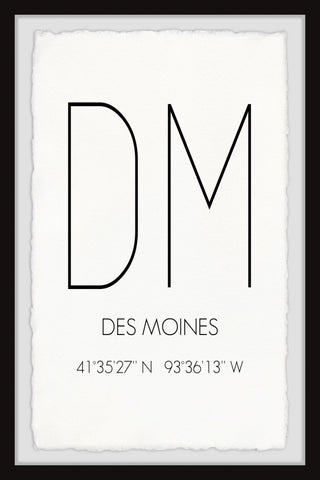 "DM Des Moines" Framed Painting Print, 30x45