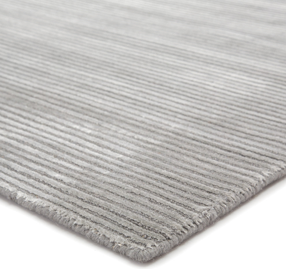 Jaipur Living Basis Handmade Solid Gray/ Silver Area Rug 3'6"X5'6"