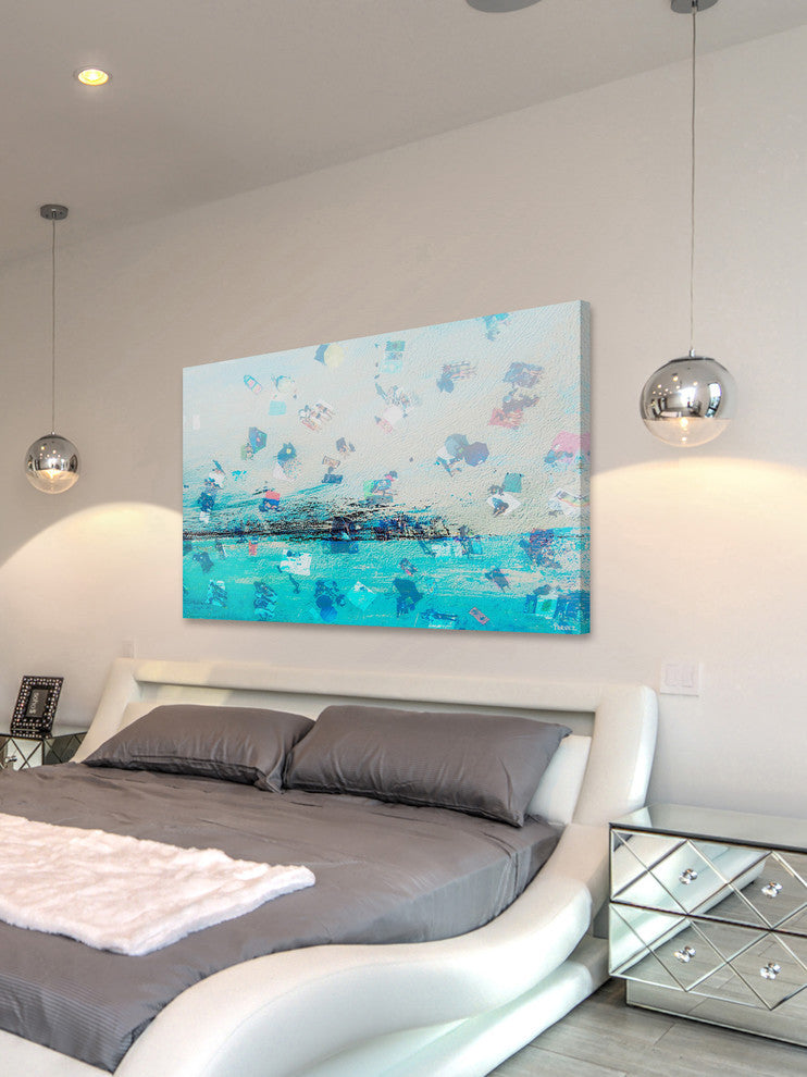 "Sunbathers" Painting Print on Wrapped Canvas, 30"x20"