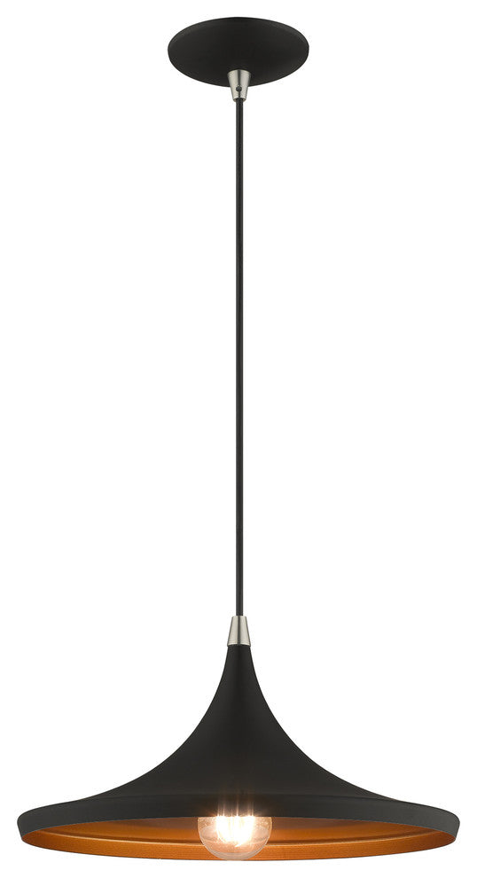 Livex Lighting Black 1-Light Mini Pendant