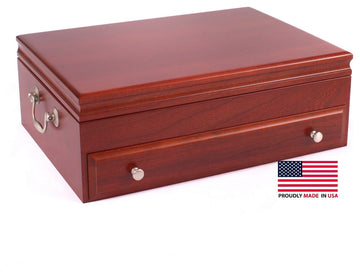 Bounty Flatware Chest, Solid American Cherry Hardwood With Rich Mahogany Finish
