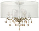 Hinkley Carlton Large Semi-Flush Mount, Silver Leaf