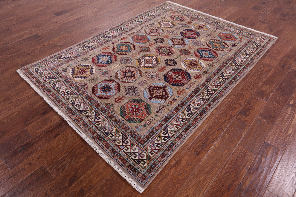 Bokhara Handmade Wool Rug 5' 7" X 7' 9" - Q12778