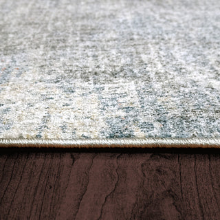 Dynamic Rugs Savoy  Polyester Area Rug, Silver/Blue/Beige, 7'x10'