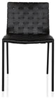 Elite Living Soho, Set of 2, Modern Faux Leather Weave Dining Chair, Black