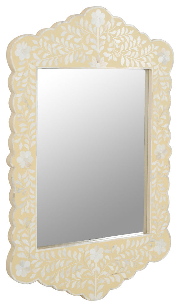Jasmines Bone Inlay 36"x24" Mirror