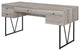 Benzara BM172254 Writing Desk-4 Drawer, Driftwood Gray