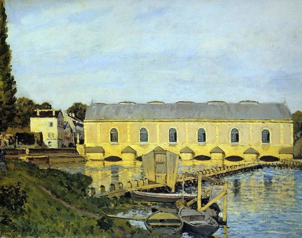 Alfred Sisley The Machine at Marly - 20" x 25" Premium Canvas Print